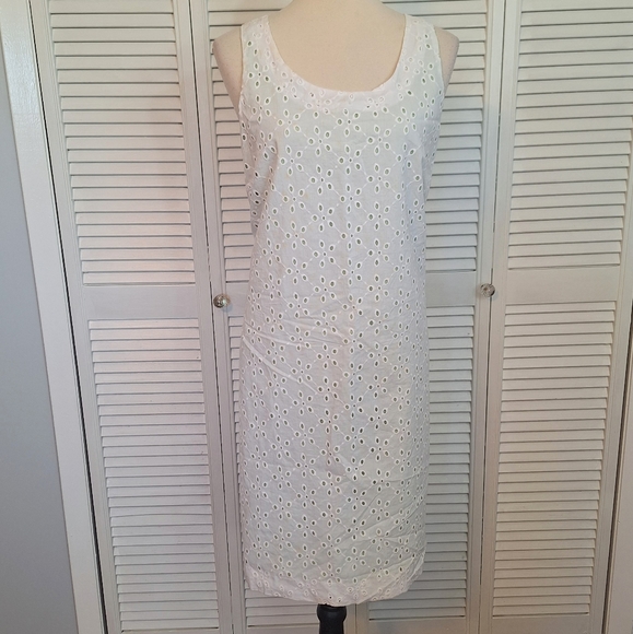 Madison Dresses & Skirts - Madison cotton white sherbet eyelet lace dress sz XL *AH